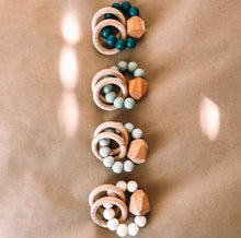 Load image into Gallery viewer, Hayes Silicone + Wood Teether Ring - littlelightcollective