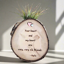 Load image into Gallery viewer, Old Friends Medium Wood Round (Air Plant Magnet or Photo Holder) - littlelightcollective