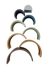 Load image into Gallery viewer, Rainbow Silicone Stacker- ⋒ - littlelightcollective