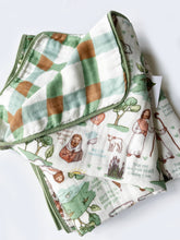 Load image into Gallery viewer, The Good Shepherd Double-Sided 8 Layer Blanket / Quilt - littlelightcollective