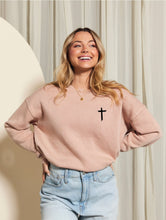 Load image into Gallery viewer, Jesus has my back - Graphic Sweatshirt - littlelightcollective