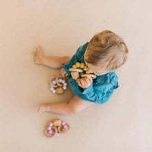 Load image into Gallery viewer, Hayes Silicone + Wood Teether Ring - littlelightcollective