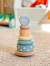 Load image into Gallery viewer, Rainbow Promise Wooden Stacker - littlelightcollective