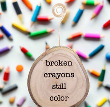 Load image into Gallery viewer, Broken Colors Wood round Air Plant /Photo Holder - littlelightcollective