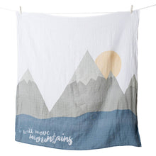Load image into Gallery viewer, Baby's 1st Year Swaddle & Milestone Cards - Move Mountains - littlelightcollective