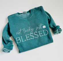 Load image into Gallery viewer, NOT LUCKY JUST BLESSED Women’s Sweatshirt - littlelightcollective