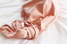 Load image into Gallery viewer, Organic Dusty Rose Cotton Knotted Gown: 0-3 Months - littlelightcollective