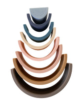 Load image into Gallery viewer, Rainbow Silicone Stacker- ⋒ - littlelightcollective