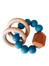 Load image into Gallery viewer, Hayes Silicone + Wood Teether Ring - littlelightcollective