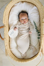 Load image into Gallery viewer, Natural Bamboo Knotted Gown: 0-3 Months - littlelightcollective