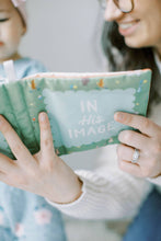 Load image into Gallery viewer, In His Image Fabric Baby Book - littlelightcollective