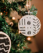 Load image into Gallery viewer, Boho Chic Authentic African Mudcloth Ornament Set of 8 - littlelightcollective