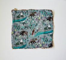 Load image into Gallery viewer, Watercolor Bison Lovey Blanket - littlelightcollective