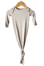 Load image into Gallery viewer, Natural Bamboo Knotted Gown: 0-3 Months - littlelightcollective
