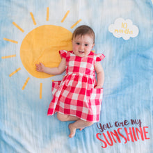 Load image into Gallery viewer, Baby's 1st Year Swaddle & Milestone Cards - Sunshine - littlelightcollective