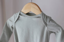 Load image into Gallery viewer, Mint Sage Organic Cotton Knotted Gown: 0-3 Months - littlelightcollective