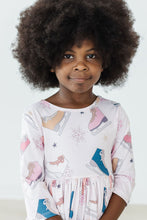 Load image into Gallery viewer, Figure Skate 3/4 Sleeve Twirl Dress - littlelightcollective