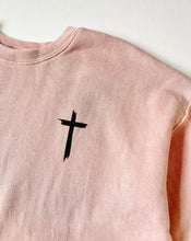 Load image into Gallery viewer, Jesus has my back - Graphic Sweatshirt - littlelightcollective