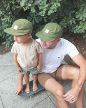 Load image into Gallery viewer, Waterproof Five-Panel Hat in Moss: Size 2 - littlelightcollective
