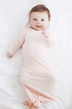 Load image into Gallery viewer, Blush Pink Bamboo Knotted Gown: 0-3 Months - littlelightcollective