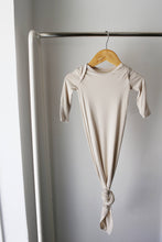 Load image into Gallery viewer, Natural Bamboo Knotted Gown: 0-3 Months - littlelightcollective