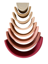Load image into Gallery viewer, Rainbow Silicone Stacker- ⋒ - littlelightcollective