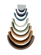 Load image into Gallery viewer, Rainbow Silicone Stacker- ⋒ - littlelightcollective