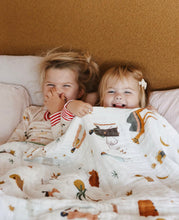 Load image into Gallery viewer, Nativity Oversized Muslin Quilt | Christmas Blanket - littlelightcollective