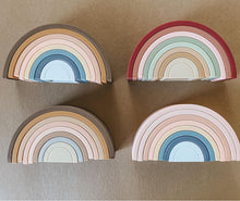 Load image into Gallery viewer, Rainbow Silicone Stacker- ⋒ - littlelightcollective