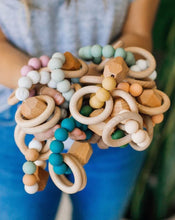 Load image into Gallery viewer, Hayes Silicone + Wood Teether Ring - littlelightcollective