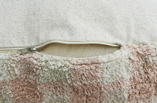 Load image into Gallery viewer, Pouf Vichy Rose: 8" x 1' 4" x 1' 4" - littlelightcollective