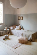 Load image into Gallery viewer, Pouf Vichy Rose: 8" x 1' 4" x 1' 4" - littlelightcollective