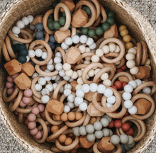 Load image into Gallery viewer, Hayes Silicone + Wood Teether Ring - littlelightcollective