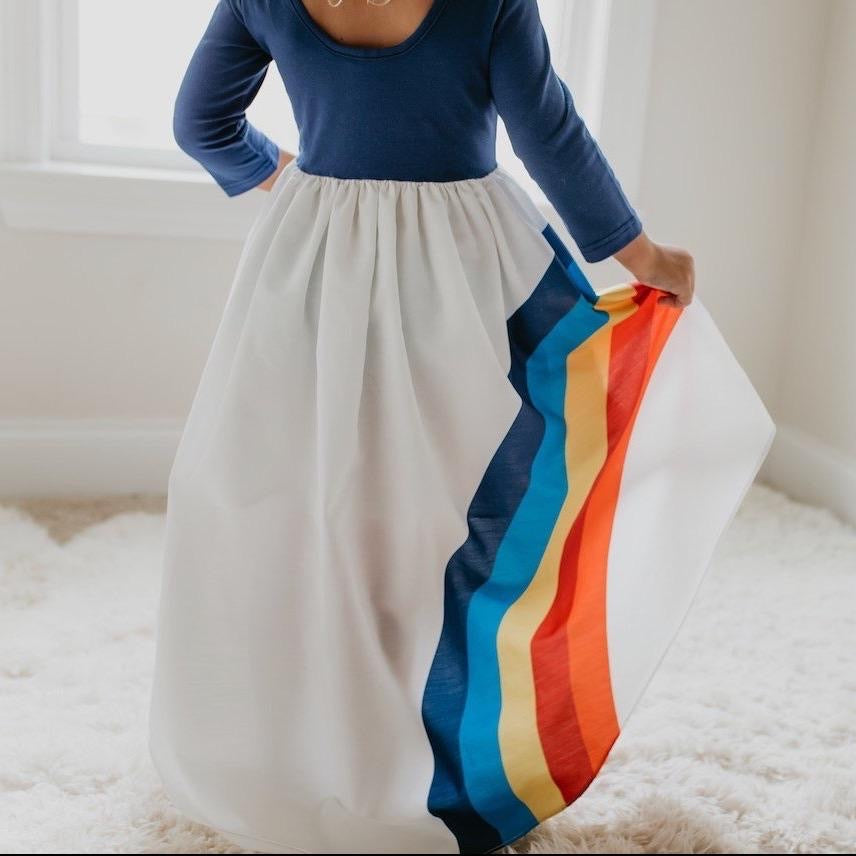Rainbow Dress - Blue 4 Rainbow Dress - Blue 4