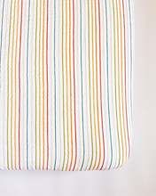 Load image into Gallery viewer, Rainbow Stripe Crib Sheet - littlelightcollective