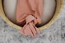 Load image into Gallery viewer, Organic Dusty Rose Cotton Knotted Gown: 0-3 Months - littlelightcollective