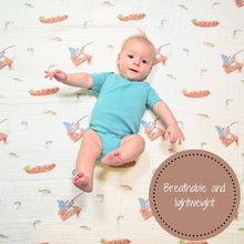 Load image into Gallery viewer, Gone Fishing Baby Muslin Cotton Blanket - littlelightcollective