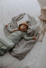 Load image into Gallery viewer, Mint Sage Organic Cotton Knotted Gown: 0-3 Months - littlelightcollective