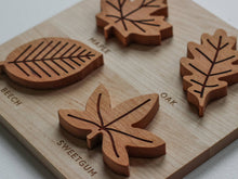 Load image into Gallery viewer, Wooden Leaf Puzzle for Children • Solid Wood Cherry Leaf Toy - littlelightcollective
