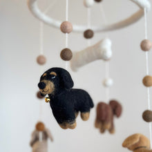 Load image into Gallery viewer, Felt Dachshund Dog Baby Mobile - littlelightcollective
