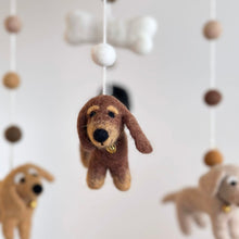 Load image into Gallery viewer, Felt Dachshund Dog Baby Mobile - littlelightcollective