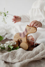 Load image into Gallery viewer, Wooden Pull Toy Unicorn - littlelightcollective