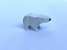 Load image into Gallery viewer, Wooden Polar Bear Toy with the Cub Set - littlelightcollective