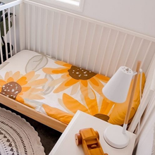Load image into Gallery viewer, Sunflower Cotton Bassinet / Crib Fitted Sheet - littlelightcollective