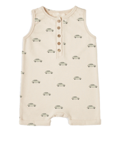 Load image into Gallery viewer, VW Henley Jumper, Baby Romper, Retro Baby Onesie with Shorts - littlelightcollective