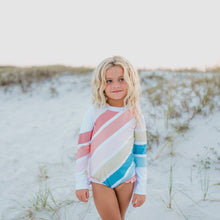 Load image into Gallery viewer, Pre-Order Rainbow Zip Rash Guard One Piece Swimsuit - littlelightcollective