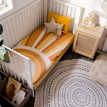 Load image into Gallery viewer, Sun Bassinet / Crib Fitted Sheet - littlelightcollective