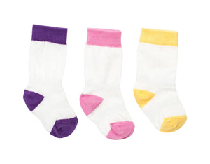 Cheski Sock Company - Girl Newborn Socks - Pack of 3 - littlelightcollective