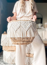 Load image into Gallery viewer, Georgia Boho Macrame Basket - littlelightcollective