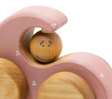 Load image into Gallery viewer, Pink Wooden Beetle Car Toy - littlelightcollective